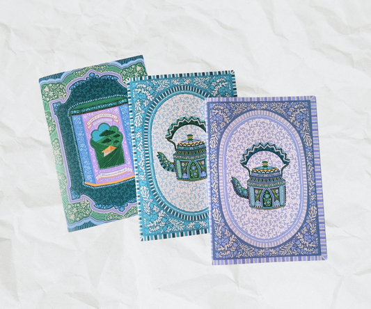 Set of 3 | Tea Gardens A5 Notebooks (Lined/Plain)