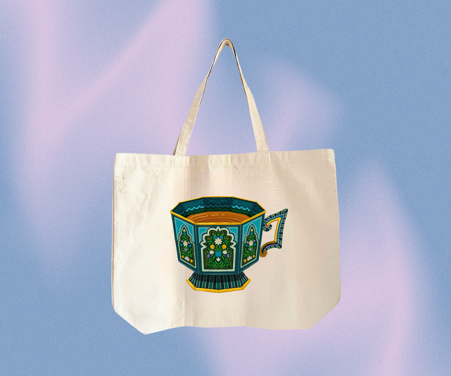 'Sylhet Sips' Teapot - Large Tote Bag
