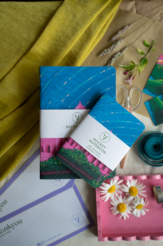 The Pink Palace Handmade Notebook