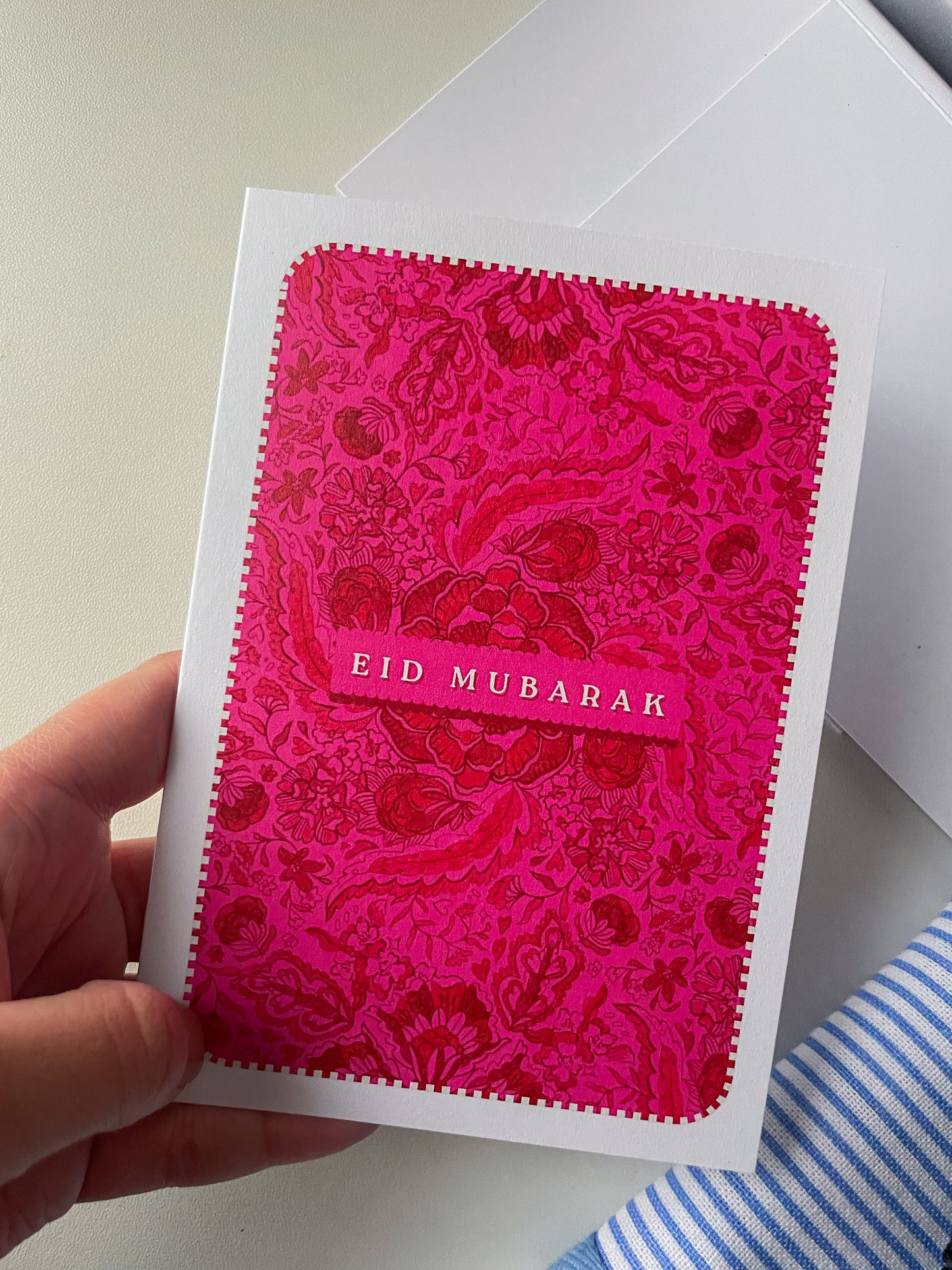 Eid Mubarak 'Euphoria' A6 Greeting Card + Envelope