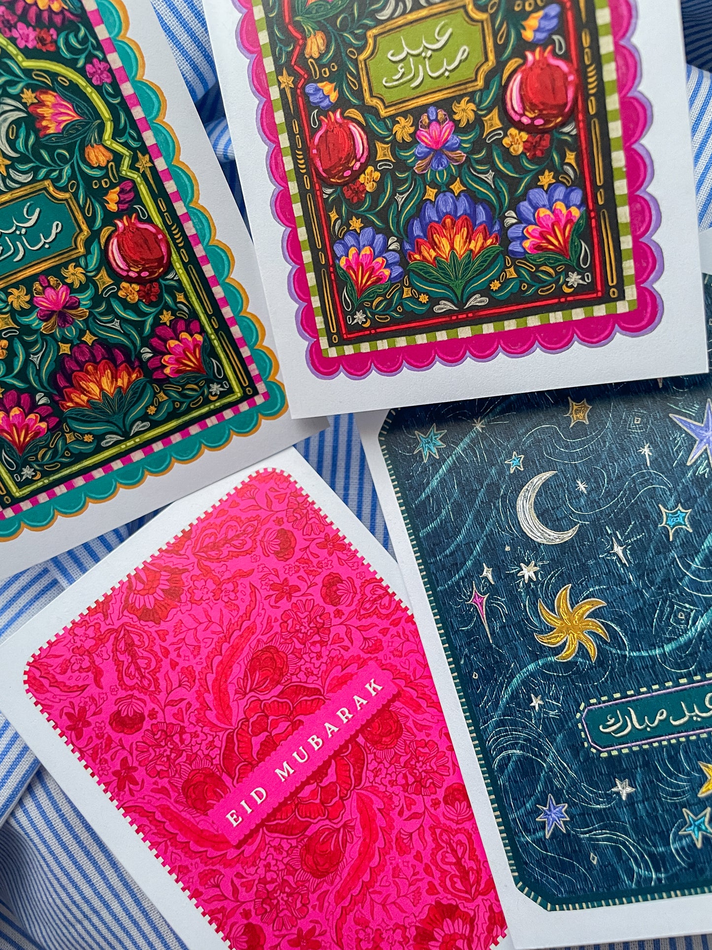 Eid Mubarak 'Euphoria' A6 Greeting Card + Envelope