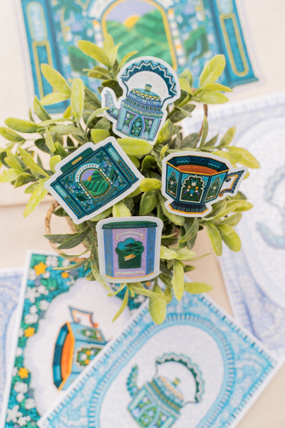 Vinyl Sticker Pack of 4 | Tea Gardens