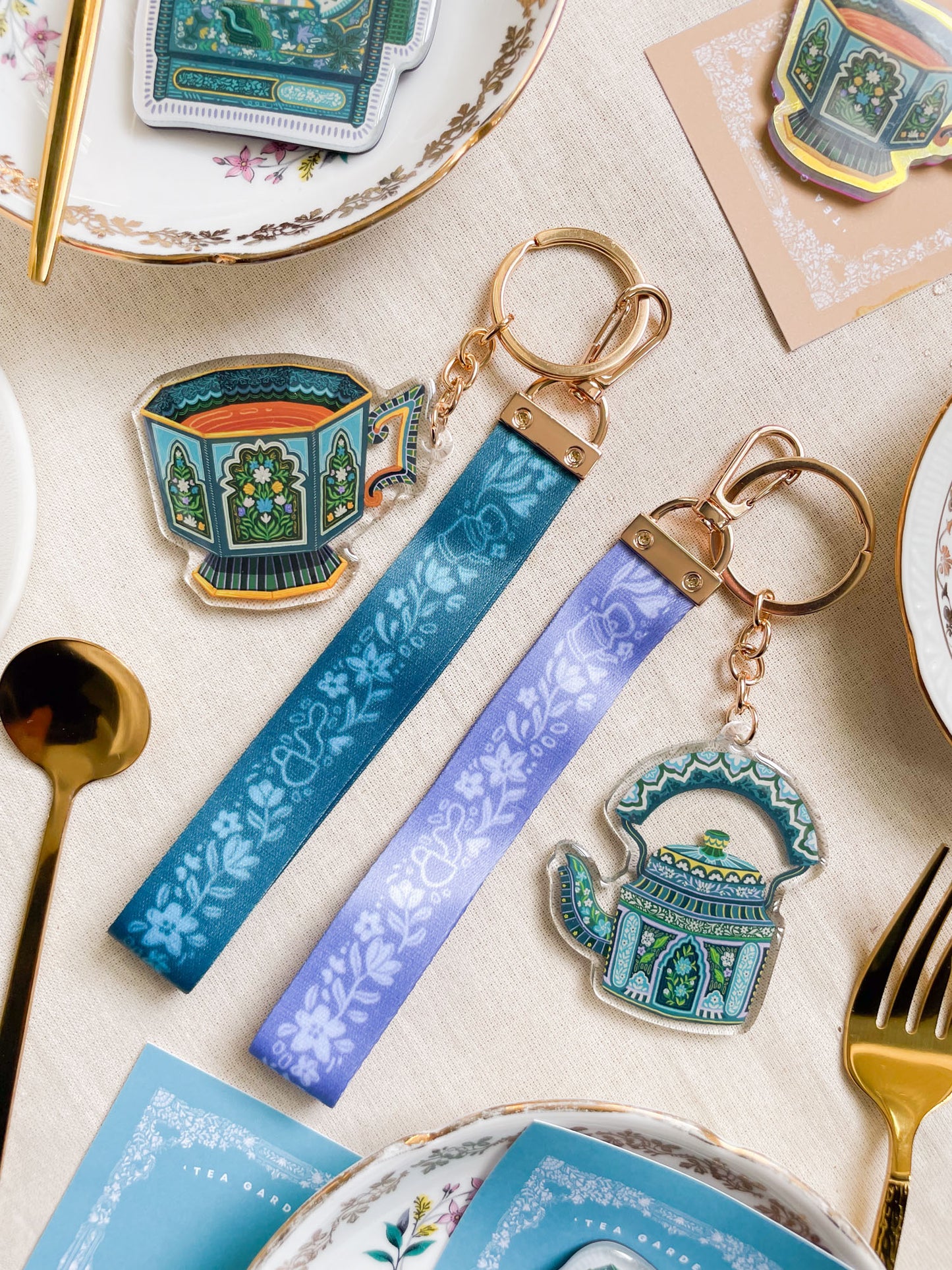 'Sylhet Sips' Keychain + Teacup Charm
