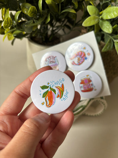 'Tea Time Snacks' - Fridge Magnets | Set of 4