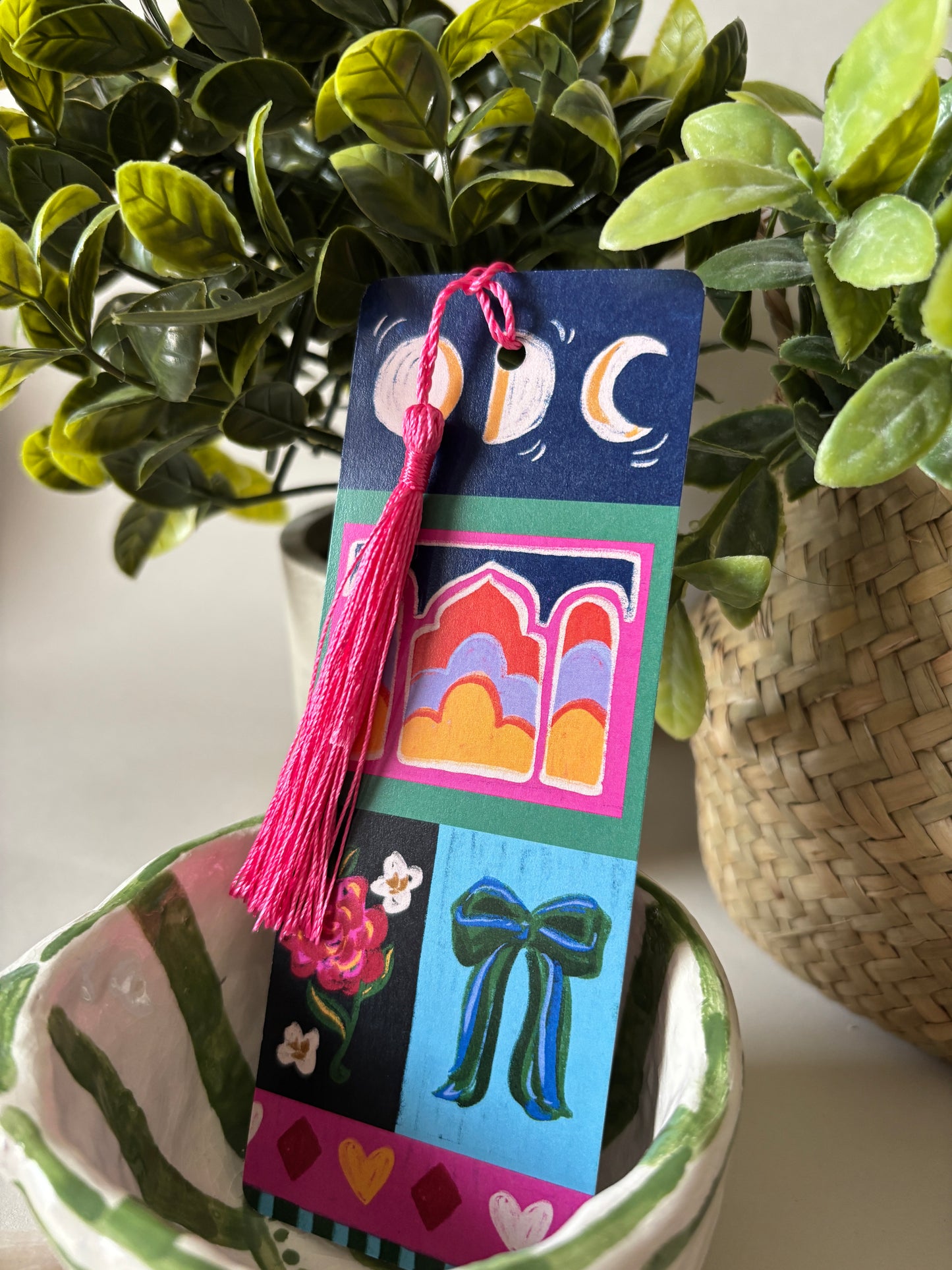 'Patchwork/Moon' Bookmark