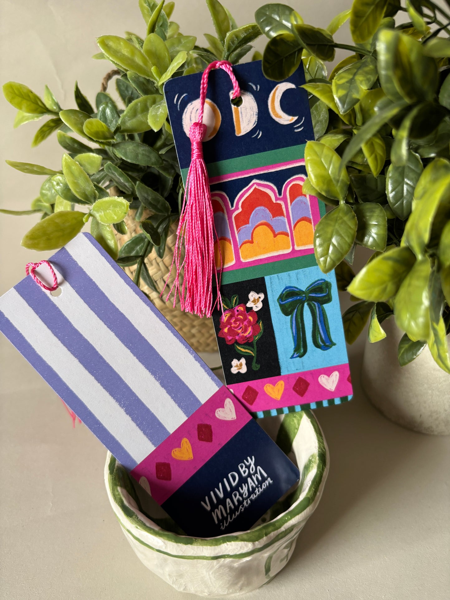 'Patchwork/Moon' Bookmark
